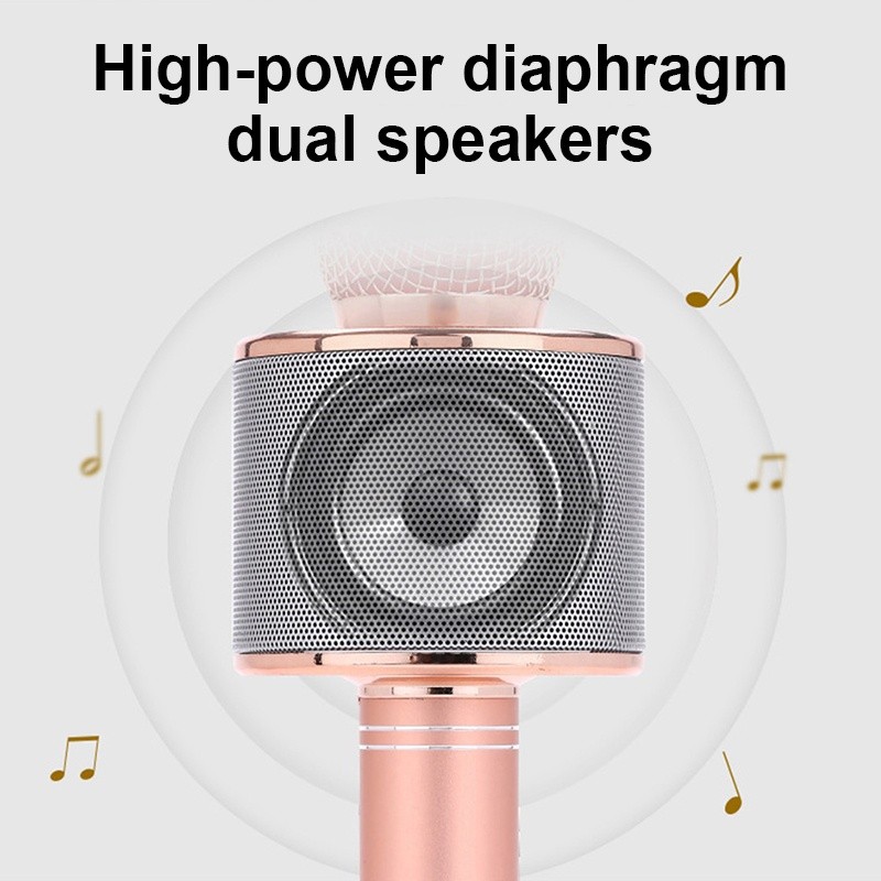 Micro karaoke bluetooth không dây, Mic hát karaoke không dây，Loa karaoke mini di động  áp dụng cho nhiều thiết bị