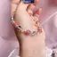 MAKY Thời Trang Tự Nhiên Dâu Pha Lê Vòng Tay Nữ Ánh Sáng Sang Trọng Dây Màu Hồng Đính Hạt Co Giãn Lắc Tay Dự Tiệc Trang Sức Quà Tặng VN