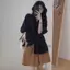 Mùa hè 2026 Plus Size Fat mm Bộ đồ hai mảnh đơn giản Áo ngắn phù hợp với eo cao Sling Đầm dáng ôm hơn