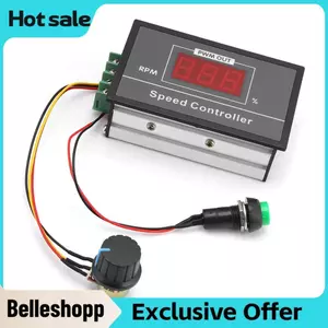 Belleshopp Belleshopp DC 6-60V 12V 24V 36V 48V 30A Bộ Điều Khiển Tốc Độ Động Cơ (PWM) có Thể Điều Chỉnh Vô Cấp Thống Đốc Bộ Điều Chỉnh Có Bắt Đầu Dừng