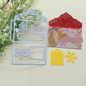 Phong Bì Tinh Tế Kim Loại Thép Carbon Cắt Khuôn DIY Vải Album Ảnh Thiệp Chúc Mừng Cắt Chết Giấy Thủ Công Sổ Lưu Niệm Dập Nổi Khắc Bản Mẫu