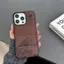 Áo khoác da đầy bông Vỏ điện thoại di động Apple 17 Vỏ bảo vệ túi khí chống rơi