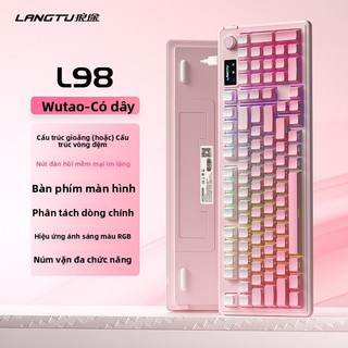 Bàn phím ba chế độ Bluetooth không dây Wolf Tu L98 RGB Laptop Trò chơi văn phòng Phim có dây Bàn phím im lặng