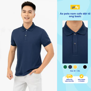 Áo Polo Nam Yody tổ ong kiểu áo thun dáng basic mềm mịn thoáng mát khử mùi chống nắng APM6325