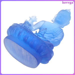 Nhựa Mini Ngồi Tượng Phật Nhà Trang Trí Bảng Điều Khiển Ô Tô Trang Trí Kevga
