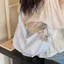 Túi đeo chéo WANYEDI, Túi đeo vai hình bánh bao họa tiết ngôi sao màu trơn, Túi Tote đi lại nhiều màu đa năng thời trang 5 màu