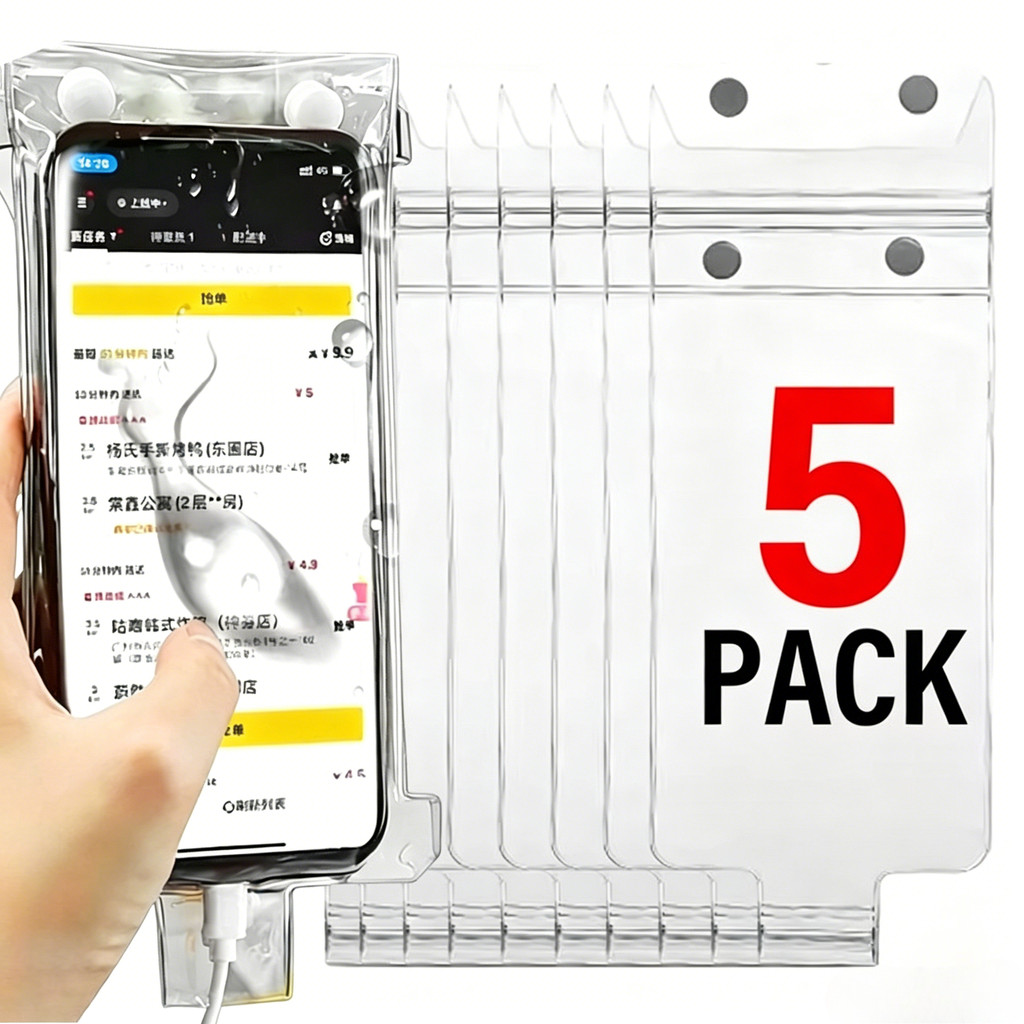 1 / 3 / 5 Chiếc Túi Điện Thoại Chống Nước Trong Suốt / Túi Bảo Vệ Điện Thoại Di Động Dưới Nước Đa Năng / Vỏ Màn Hình Cảm Ứng