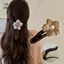 Kẹp tóc hoa sang trọng cỡ lớn cổ điển cho bé gái Tóc đuôi ngựa thanh lịch Vuốt tóc giả Kẹp mũ đội đầu bé gái Quà tặng [Mina]