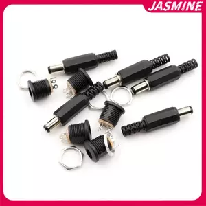JASMINE 10 Chiếc 5.5mm x 2.1mm Nam DC Cắm Điện Kết Nối Vít Lo Nữ Bảng Soet JASMINE