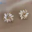 Kudosation 1 Đôi Bông tai hình cánh hoa Opal thanh lịch và tinh tế dành cho phụ nữ Đẹp