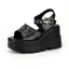 Mùa Hè Phong Cách Mới Gothic Đế Dày Dép Punk Phong Cách Hot Girl 9cm Nhện Thêu Mạng Nhện Khóa Nhện Giày Nữ Châu Âu Mỹ Size Lớn Giày Nữ20260616