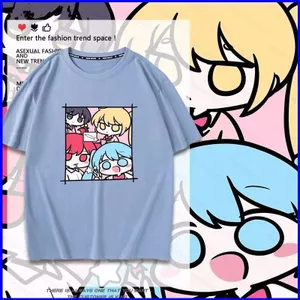 GN kasane teto Hatsune Miku Áo thun mùa hè Anime tay ngắn Top NG