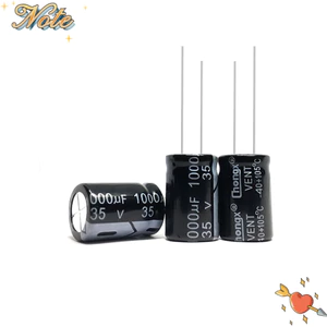 Tụ điện NOTE1 1000uF 35V, Nhôm điện phân, Tụ điện tròn 105C bền