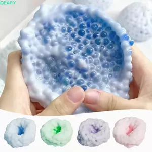 QEARY Đồ chơi bóp giòn, Bóng da đá làm bằng tay sáng tạo đàn hồi, Mô phỏng siêu mềm đầy màu sắc dễ thương Đồ trang trí bàn đồ chơi phục hồi chậm