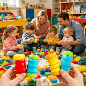 Đồ chơi xếp chồng lên nhau Magic-Tower đầy màu sắc Xếp hình 3D Đồ chơi cầm tay giảm căng thẳng cho trẻ em và người lớn