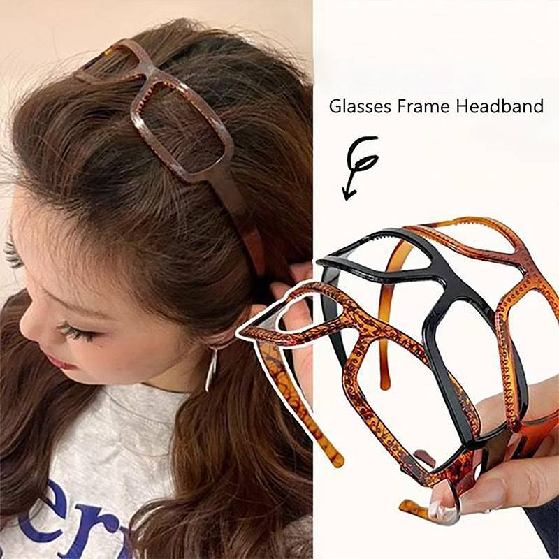 JULYHOT Thời Trang Cá Tính Nhựa Kính Hình Dạng Kiểu Tóc Kính Mát Hình Dạng Băng Đô Quấn Tóc Cho Nữ Phong Cách Hàn Quốc Đơn Giản Tóc Hoop Massivedeals
