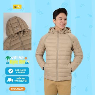 Áo phao nam YODY phối nỉ 4S pro Siêu ấm Siêu nhẹ Siêu gọn Siêu Thoải mái PHM7005