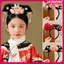 JASMINE Hoa Phong Cách Trung Hoa Mũ sel Ngọc Trai Phong Cách Cổ Đại Công Chúa Tóc Vòng Hanfu Mũ Đội Đầu Hanfu Kẹp Tóc Nữ JASMINE