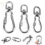 GE Thép không gỉ Xoay Móc Treo Loing Chó Dây Xích Bule Qui Phát Hành Bule Carabiner Kẹp Cho Chó Đi Bộ Cắm Trại VN