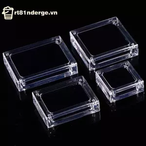 GE Acrylic Glass Top Gem Box Đá quý Kim cương trưng bày Giá đỡ lưu trữ Hộp đựng VN