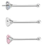 Một thế giới| 3 Cái / bộ Nữ Cubic Zirconia Thép Không Gỉ Mũi Studs Body Piercing Trang Sức