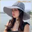 Mũ xô MONOSTYLE, Mũ chống nắng vành rộng chống tia cực tím, Nơ chống gió thời trang Mũ đi biển thoáng khí ngoài trời