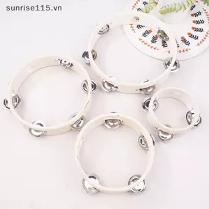 SRVN 4 / 6 / 7 / 8 Inch Tay Cầm Bằng Gỗ Tambourine Bộ Gõ Trống Tay Đồ Chơi Giáo Dục Nhạc Cụ Orff Cho Trẻ Em.