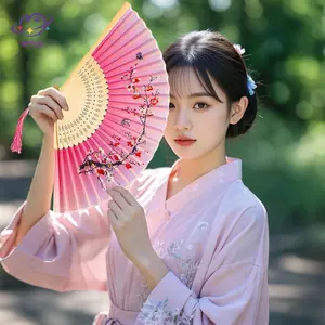 HFTOY Quạt Gấp Cổ Trung Quốc Vintage In Hình Tinh Tế Quạt Gấp Tre Có sel Quạt Khiêu Vũ Cổ Điển Trang Trí Nhà Thủ Công ~