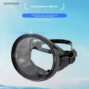 Ziyulinyuk Mặt nạ lặn ống thở hình bầu dục Mặt nạ câu cá toàn cảnh Kính nhìn rộng Kính cường lực Kính lặn ống kính dành cho người lớn VN