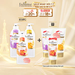 Dầu gội dưỡng tóc mượt thơm lâu ENCHANTEUR Charming / Sensation 650g (Tặng mùi ngẫu nhiên)