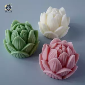 Khuôn Silicon Nến Thơm 3D Hình Hoa Sen Xà Phòng Khuôn Silicon DIY Mới