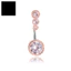 Một thế giới| Phụ Nữ Cubic Zirconia Bụng Nút Nhẫn Cơ Thể Xuyên Rốn Trang Sức Phụ Kiện