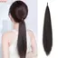 THEGIRL8B Đuôi ngựa dài tự cuộn dây, Phần mở rộng tóc Tóc giả tổng hợp thanh lịch, Quấn linh hoạt lười biếng xung quanh Bộ tóc thẳng thấp lông tơ