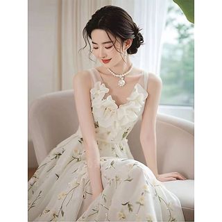 Đầm ren trắng cổ điển kiểu Pháp cho nữ, đầm dài thanh lịch mới, cảm giác thoải mái mát mẻ