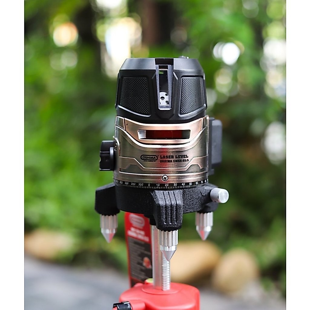 Máy Cân Mực Laser-Blutooth, 5 tia OSHIMA CM5X-2LS, xoay 360°-Tự Cân Bằng