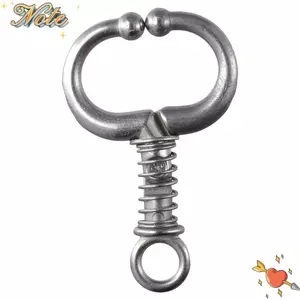 NOTE1 Vòng mũi bò, Vòng mũi bò khóa tự động bằng thép không gỉ, Kìm bò lò xo bạc gia súc Phụ kiện chăn nuôi