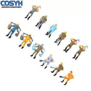 <cosyh>Workers Figures 100% Brand New 12 Pcs Figures High Quality Railway Workers