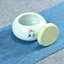 Ấm Trà Gốm Sứ Trắng Nồi Đơn Tròn Di Động Mini Kích Thước Nhỏ Chống Ẩm Celadon Kín Nồi Retro Hộp Quà Tặng Bao Bì A83X