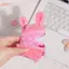 HFSHY Mini Hồng Lông Tơ Thỏ Tiền Xu Móc Khóa Túi Quyến Rũ Hoạt Hình Dễ Thương Hộp Đựng Tai Nghe Túi Bảo Quản Quà Tặng Lễ Hội Sáng Tạo Tiếp Liệu VN