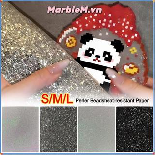 Giấy chống nóng hạt MARBLEM Perler, Phụ kiện đồ chơi DIY thủ công Hạt Perler Vải nướng, Quà tặng Thảm sắt lấp lánh cho hạt Perler ảnh