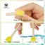 Dành cho trẻ em Dụng cụ vẽ tranh 40 chiếc Bàn chải sơn xốp tròn Bàn chải sơn xốp có tay cầm bằng gỗ để vẽ tranh cho trẻ em