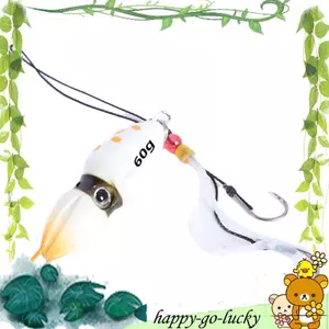 Đầu Jig kèm váy Slow Jig 60g Thanh trượt bầu nước mặn Jigging Mồi câu cá- Grouper Trắng