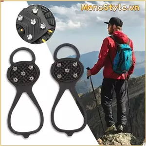 MONOSTYLE 1 Đôi Giày Crampons, 5 / 8 Răng Đa Năng Ice Gripper Spike, Chống Trơn Trượt Spike Grips Cleats Mùa Đông Ngoài Trời