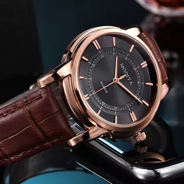 8 Đồng hồ thạch anh MODIYA Đồng hồ thạch anh nam Đồng hồ quà tặng Đồng hồ đeo tay Thắt lưng tròn Đồng hồ nam