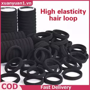 XUAN 100 Chiếc Bla Tóc Cho Nữ Bé Gái Băng Đô Quấn Tóc Cao Su Đàn Hồi Cao Dây Buộc Tóc Đuôi Ngựa Giá Đỡ Scrunchies Accessorie VN