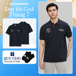 Áo Polo Nam ICONDENIM Hoạ Tiết Paris Form Regular PLID0226