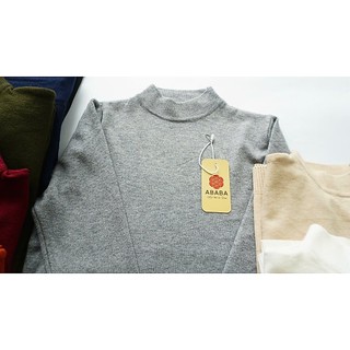 Áo len nam cổ lửng ABABA Form Slim Fit len dài tay mềm mịn ấm dễ chịu cho da - 5P-1920