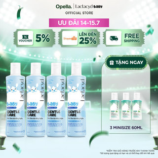 Bộ 4 Sữa Tắm Gội Trẻ Em Lactacyd Baby Gentle Care Bảo Vệ Dịu Nhẹ Cho Làn Da Nhạy Cảm 250ml/chai