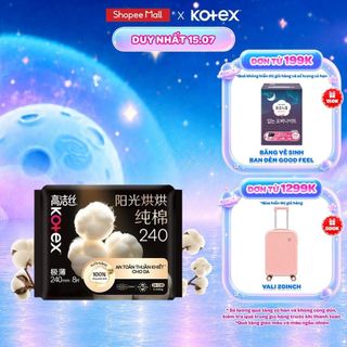 Gói/ Lốc 4 Gói Băng Vệ Sinh Kotex Stylista Mặt Bông Cotton Siêu Mỏng Cánh Sưởi Năng 1620 giờ 24CM 8 miếng/gói