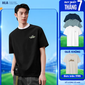 Áo thun nam HLA ngắn tay, chất liệu thoáng mát mềm mại, thấm hút mồ hôi